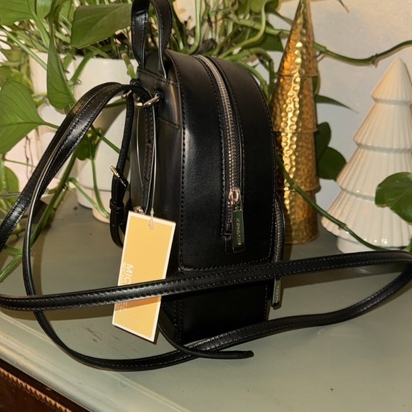 Michael Kors Black Leather Mini Backpack - Picture 4 of 5